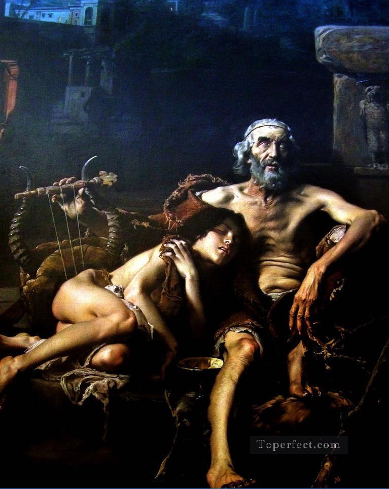 blind beggar Jean Jules Antoine Lecomte du Nouy Orientalist Realism Oil Paintings